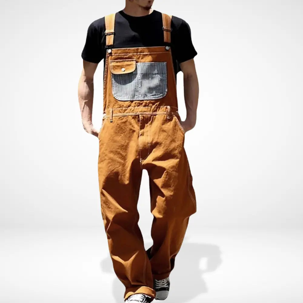 Moderner Feiner Jumpsuit mit weitem Schnitt für Herren | Jenkins -1
