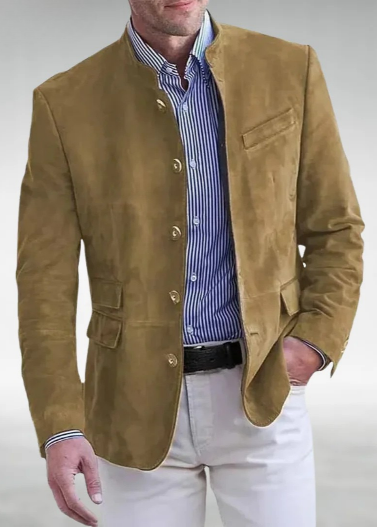 Bequeme Edle Jacke mit eleganter Linienführung für Herren | Lucio -1