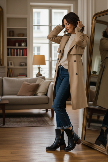 Bequeme Edle Stiefel mit Absatz für Damen | Atemporal -10