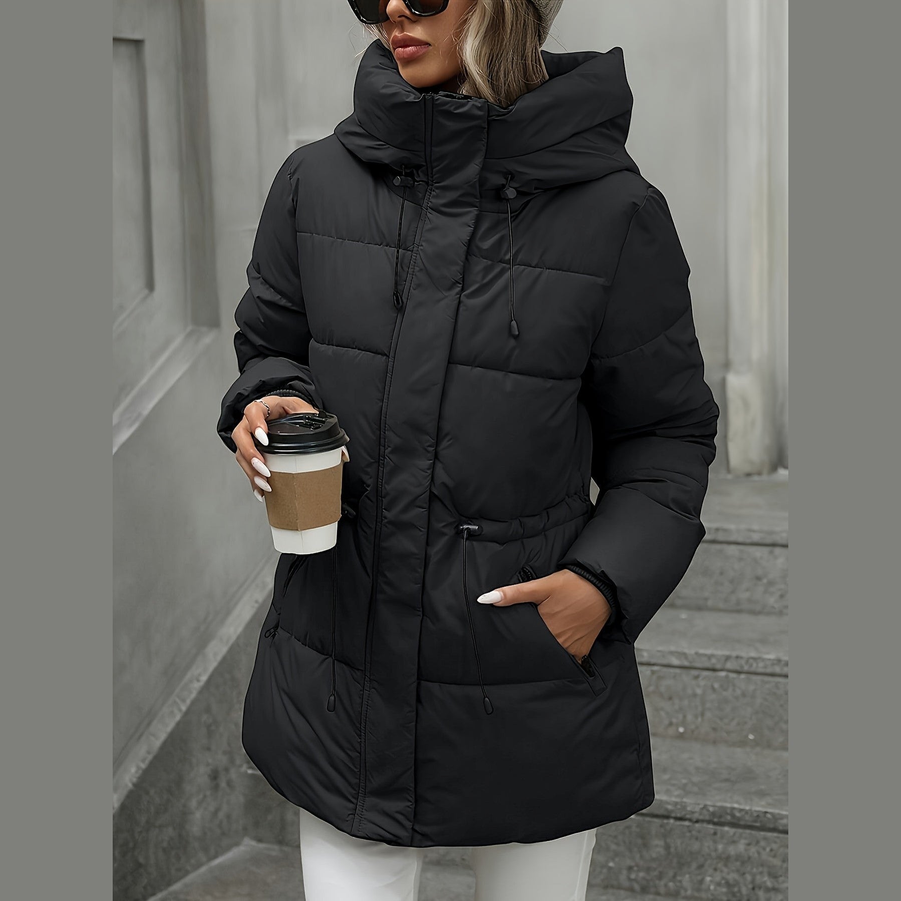 Oversized Winterparka Kapuze für Männer | Elvara -5