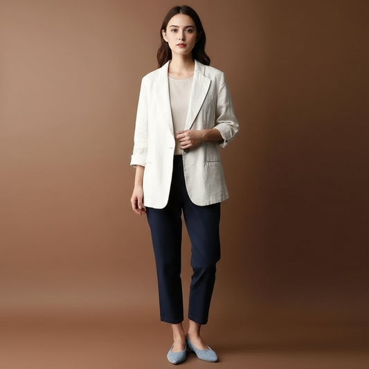 Eleganter Blazer mit lockerem Revers für Damen | Elara