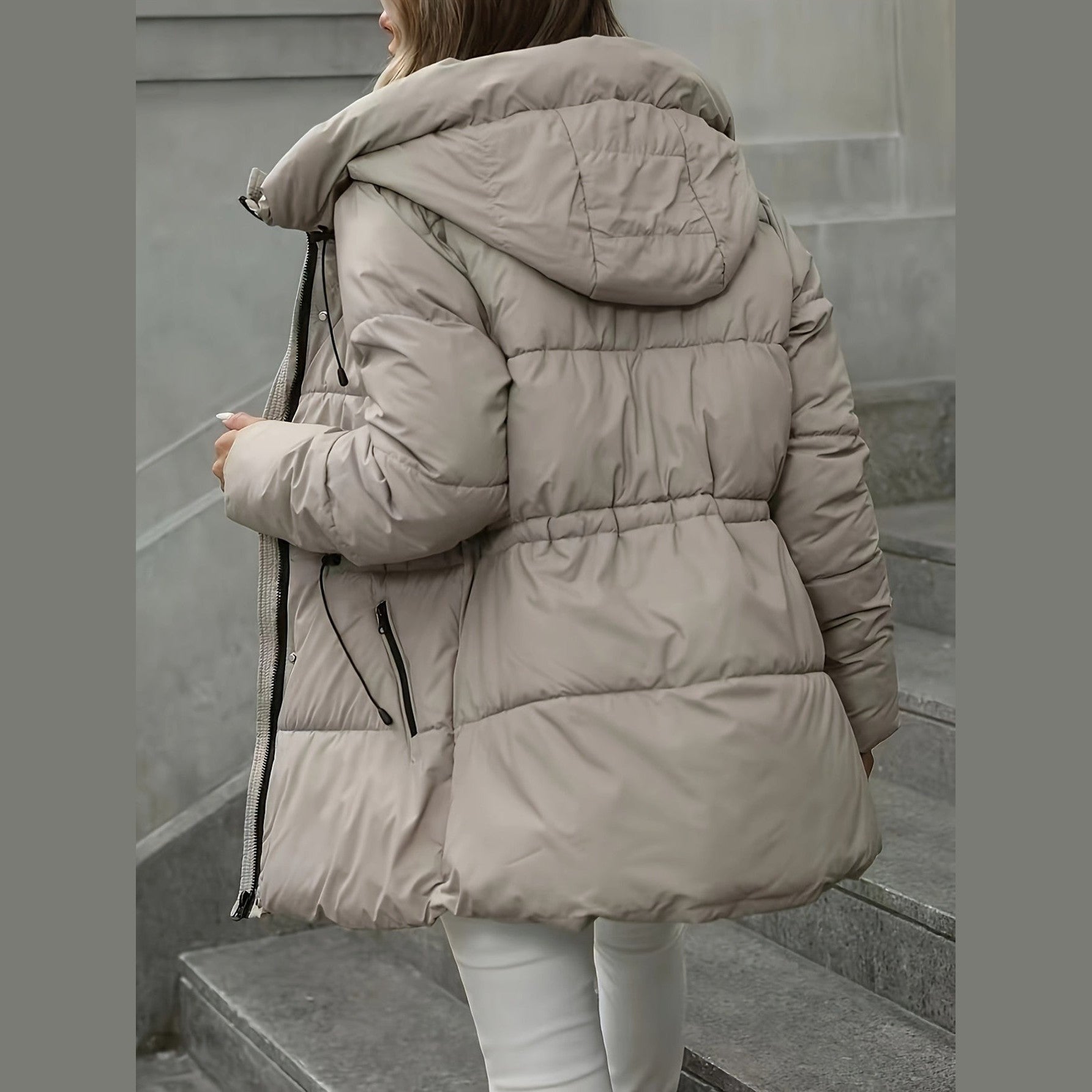Oversized Winterparka Kapuze für Männer | Elvara -6