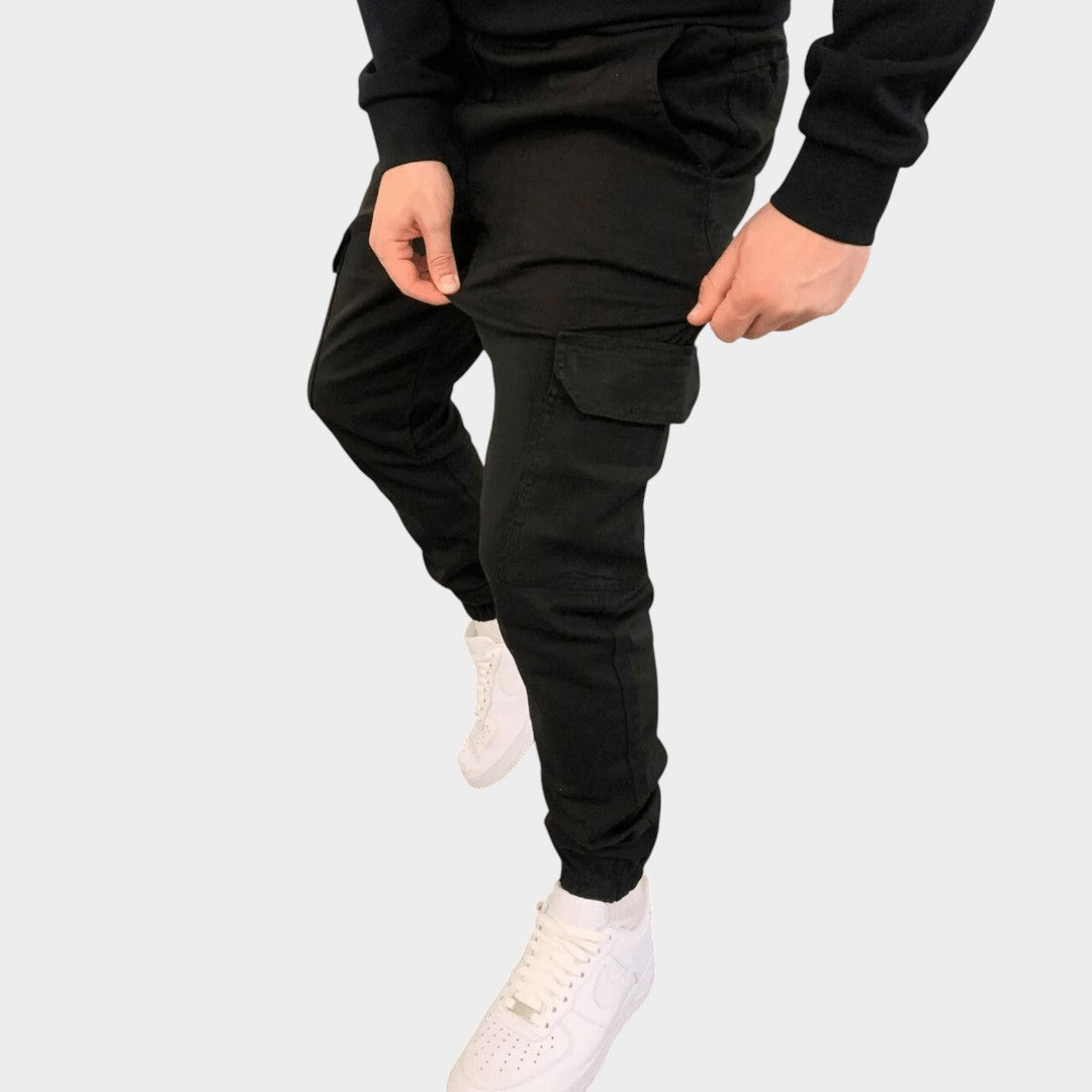 Elegante Feine Cargohose mit Tunnelzug für Herren | Leo -2