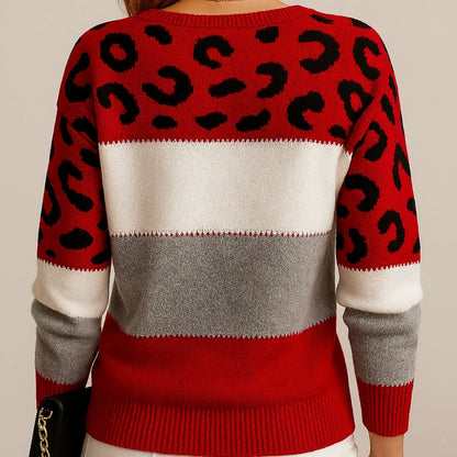 Leopardenmuster Freizeitpullover für Männer | Calyra -8