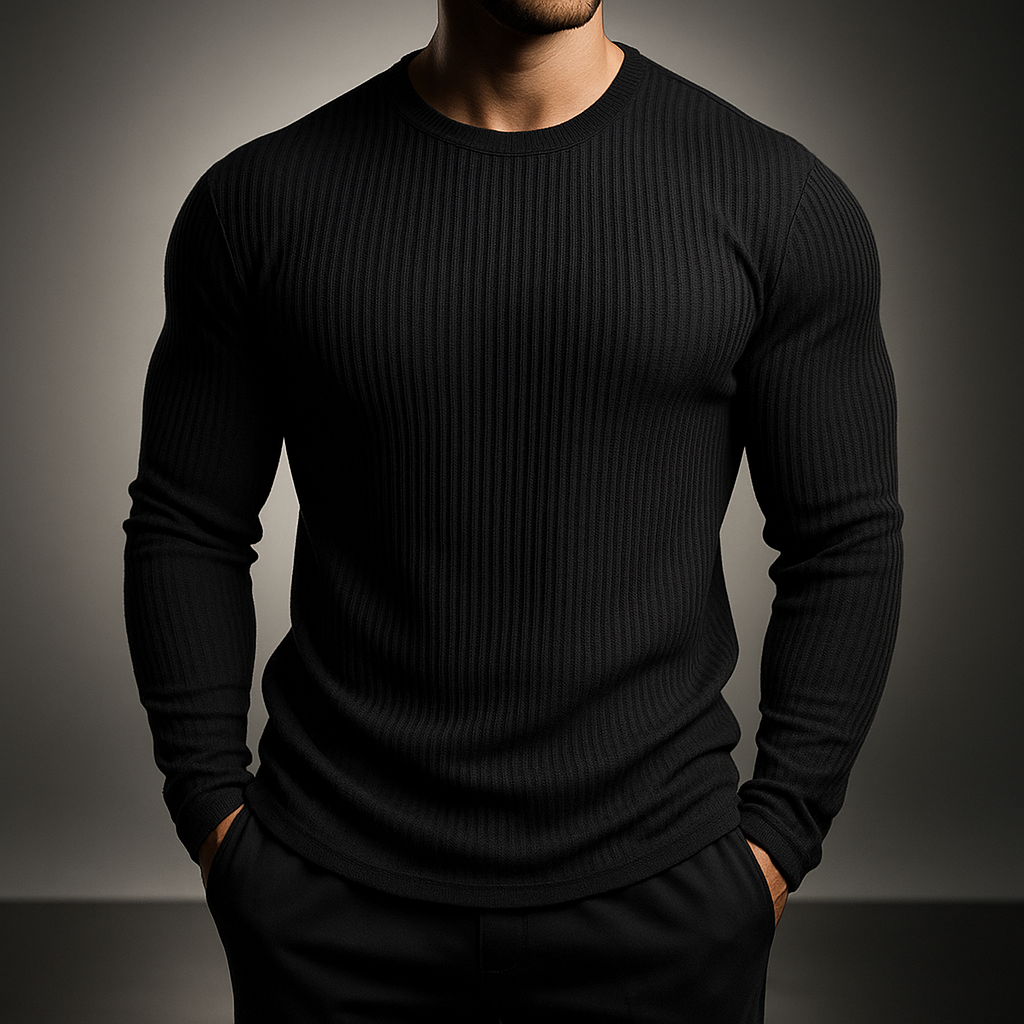 Elegant Rib-Knit Jumper for Men | Morris