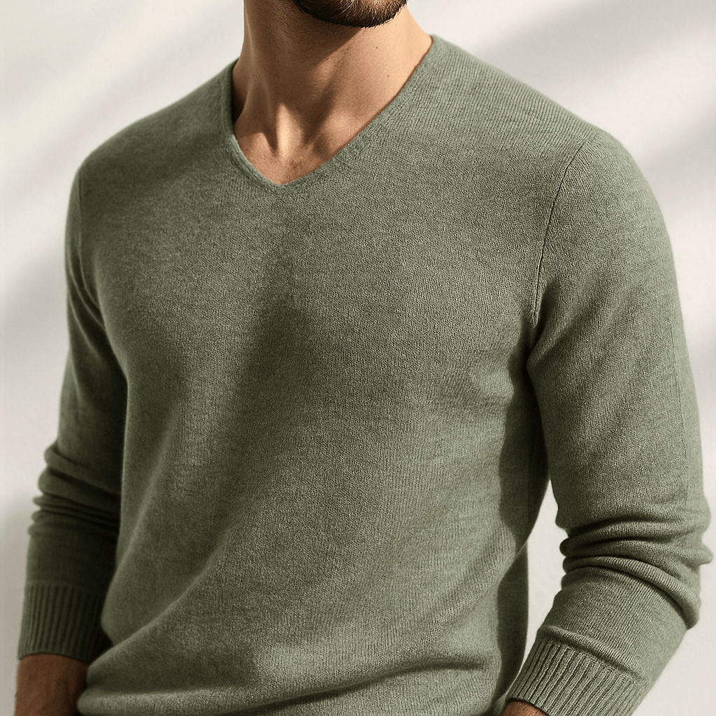 Men's Classic V-neck Sweater | Emilian