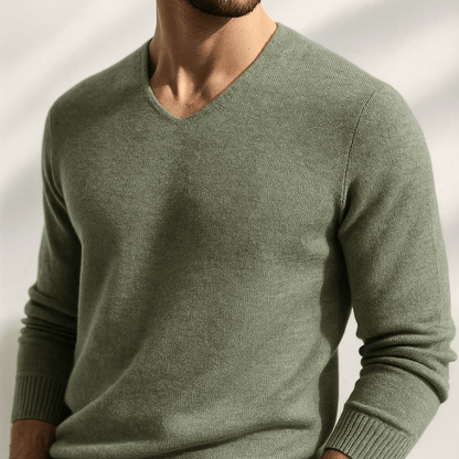 Men's Classic V-neck Sweater | Emilian