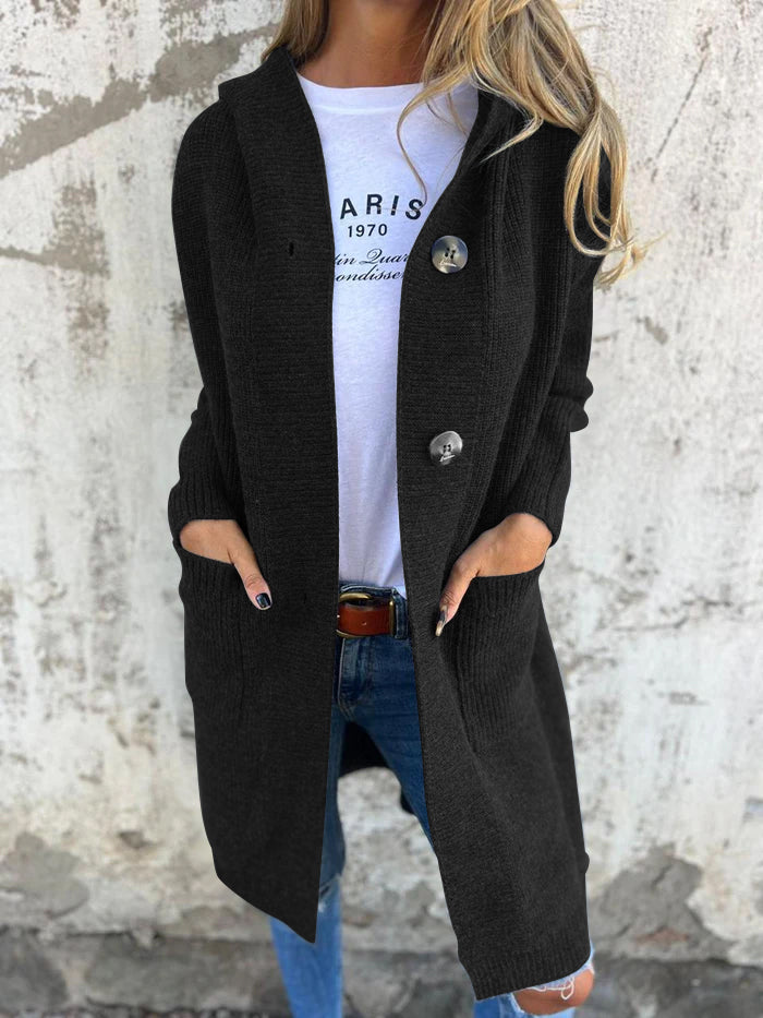 Langer Strick Strickjacke schick für Frauen | Velora -4