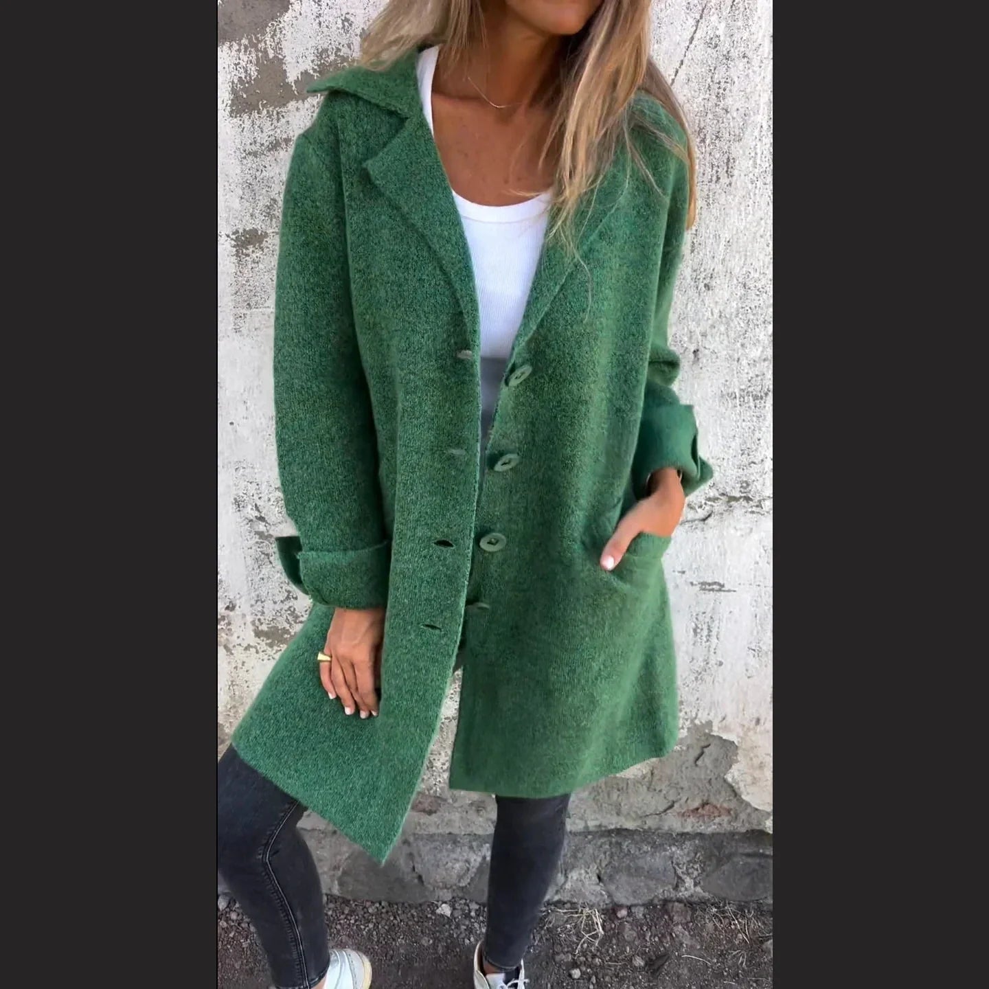 Langer Eleganter Damenmantel Alltag Stil für Männer | Baylea -6