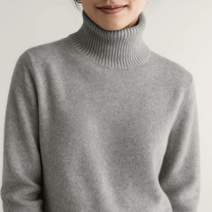 Oversized Rollkragenpullover Silhouette für Frauen | Elowira -3