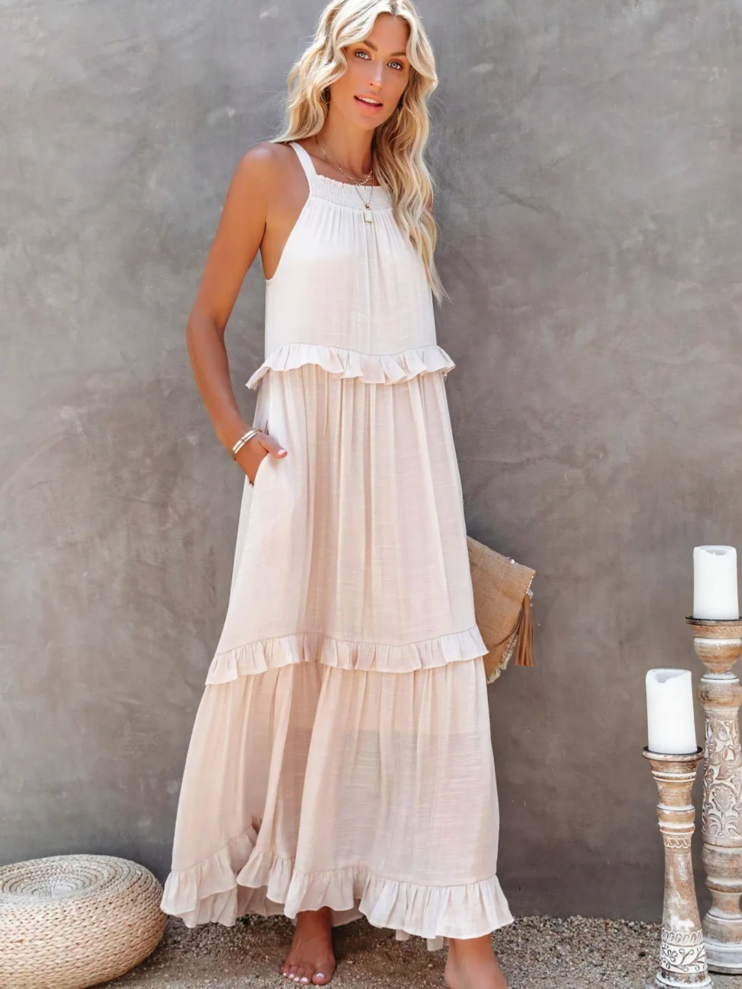 Ruffle Breeze Maxi Kleid für Damen | Mabel