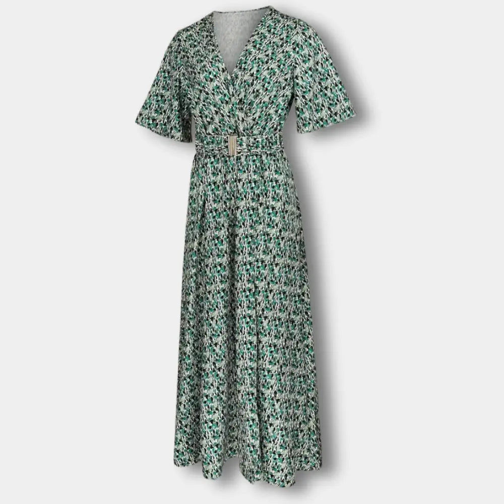 Elegantes Hochwertiges Sommerkleid mit Gürtel für Damen | Katy -1