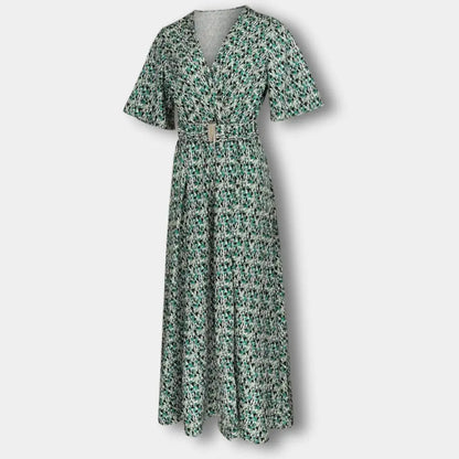 Elegantes Hochwertiges Sommerkleid mit Gürtel für Damen | Katy -1