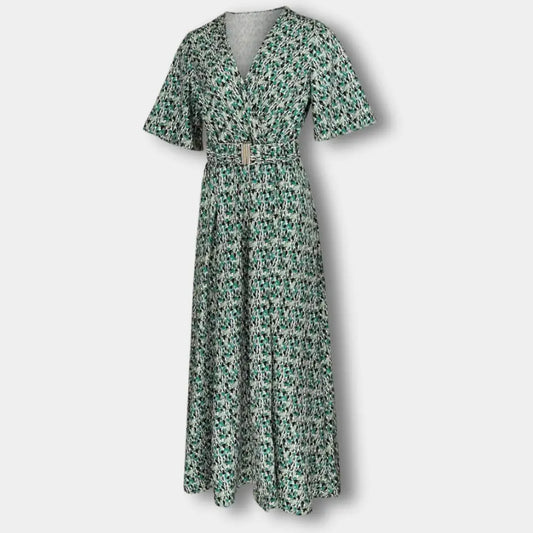 Elegantes Hochwertiges Sommerkleid mit Gürtel für Damen | Katy -1