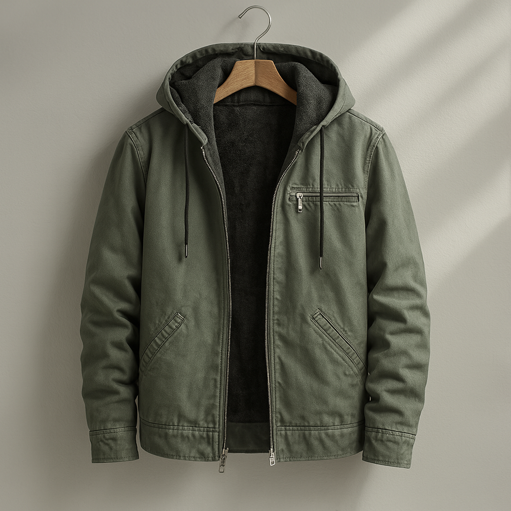 Men's Hooded Lined Casual Jacket | Corvian