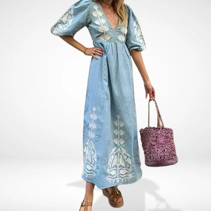 Elegantes Feines Sommerkleid mit Stickerei für Damen | Lacy -1