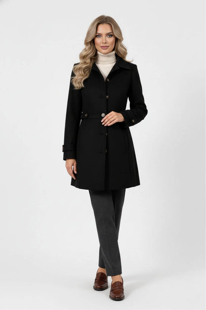 Eleganter Wintermantel Gürtel Knopfleiste für Männer | Alverine -3