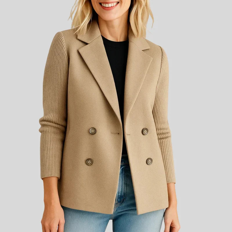 Eleganter Hochwertiger Blazer mit Strick für Damen | Lina -2