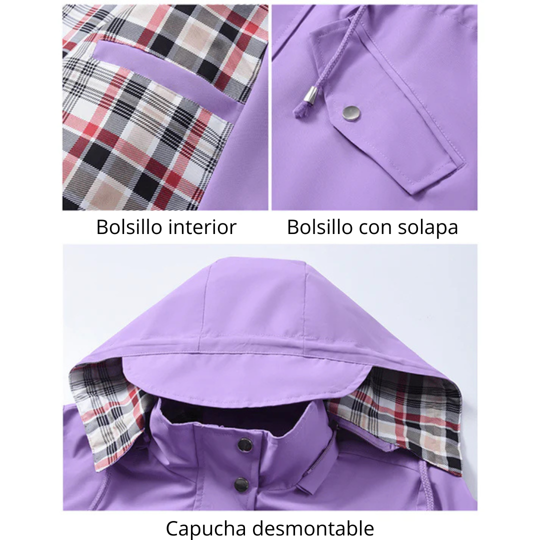 Stilvolle Premium Wasserdichte Jacke mit Kapuze für Damen | Olivia -3
