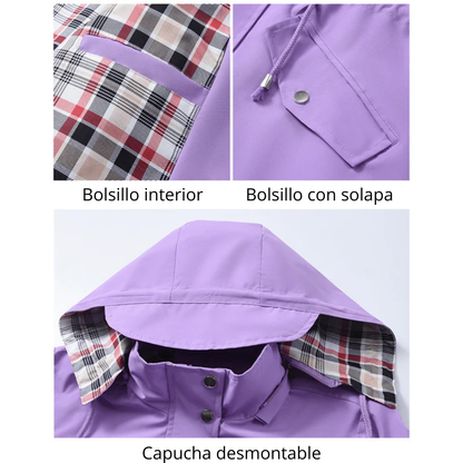 Stilvolle Premium Wasserdichte Jacke mit Kapuze für Damen | Olivia -3