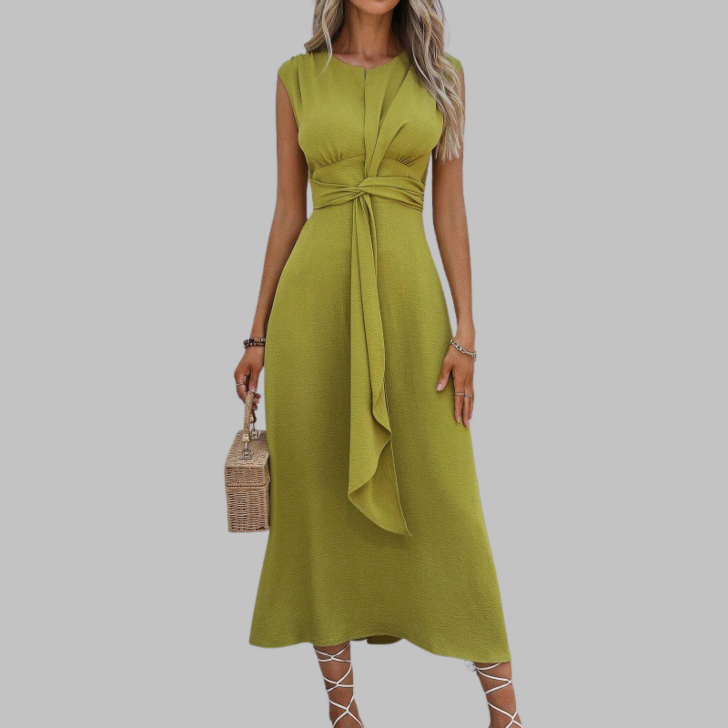 Women's Sleeveless Crew Neck Maxi Dress | Selina