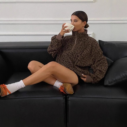 Leopard Print Sweatshirt für Damen | Alveria