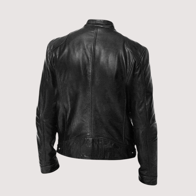 Stilvolle Raffinierte Lederjacke mit Lederlook für Herren | Moderna Sofisticada -3