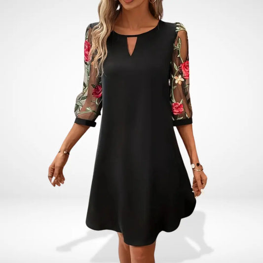 Bequemes Edles Sommerkleid mit Blumenmuster für Damen | Sonia -1