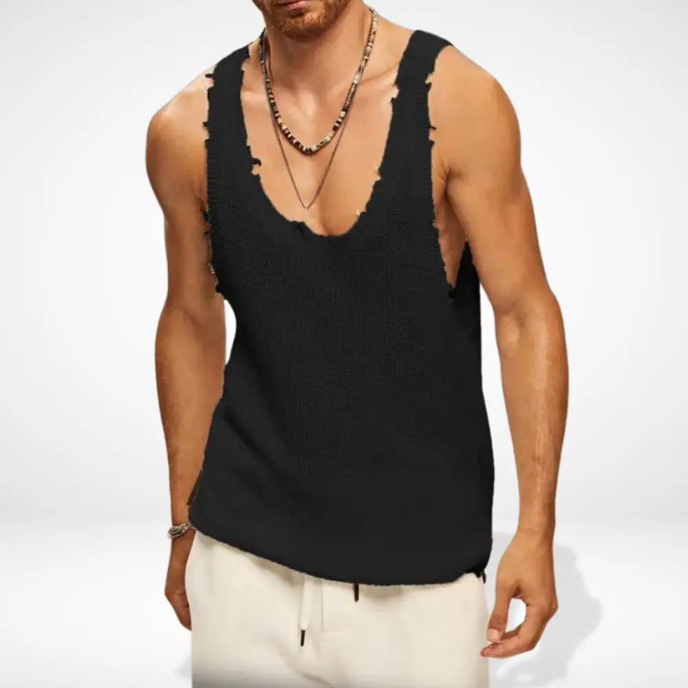 Bequemes Raffiniertes Tank Top mit ärmellosem Schnitt für Herren | Dennis -6