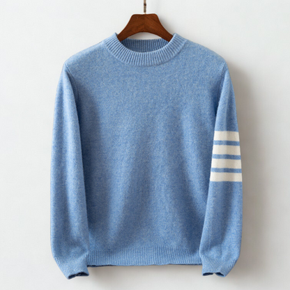 Elegant Striped Detail Pullover for Men | Marcellion