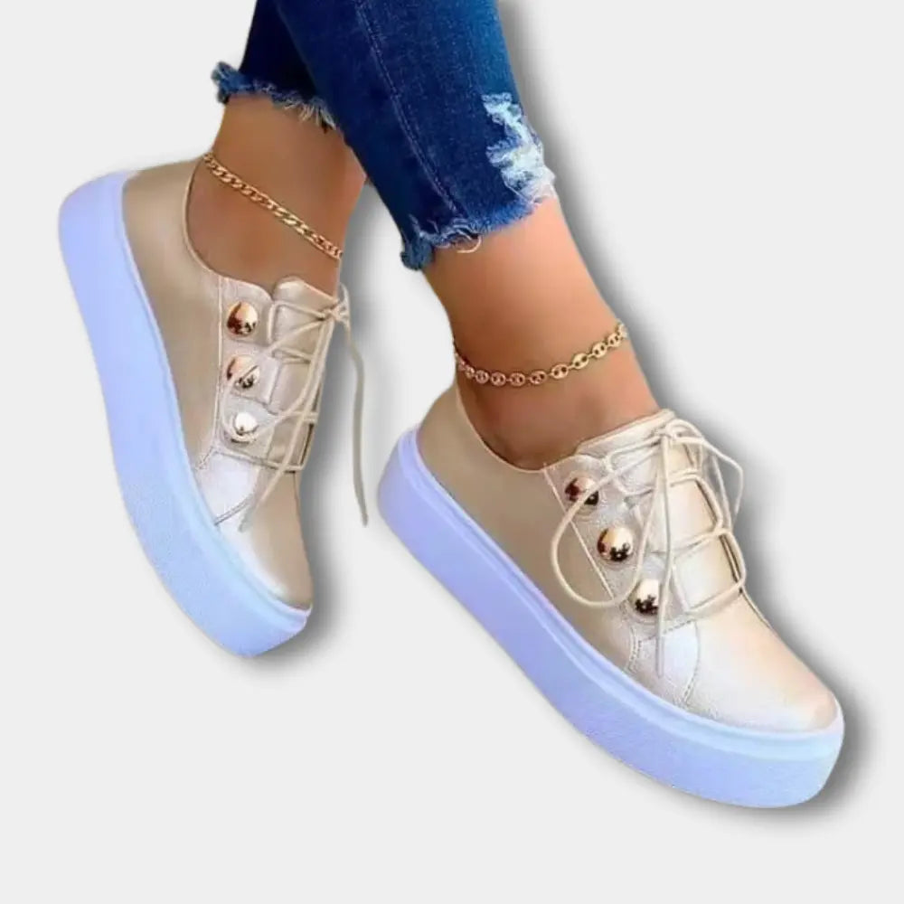 Moderner Raffinierter Sneaker mit metallischen Details für Damen | Vera -3