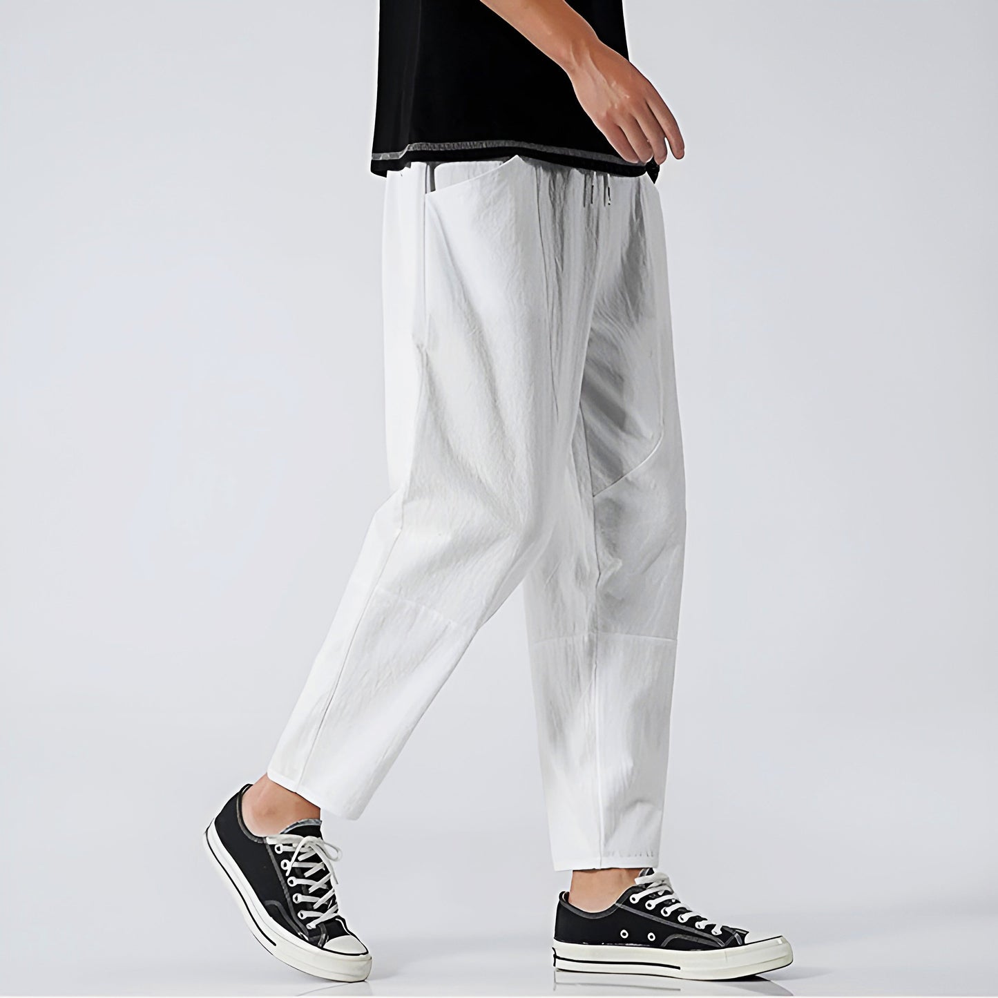 Moderne Cropped-Hose mit Kordelzug für Herren | Ardin