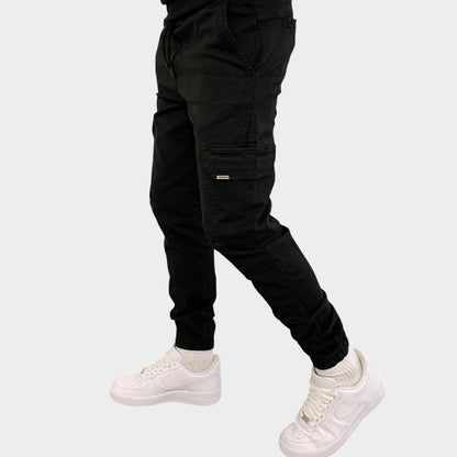Elegante Feine Cargohose mit Tunnelzug für Herren | Leo -3