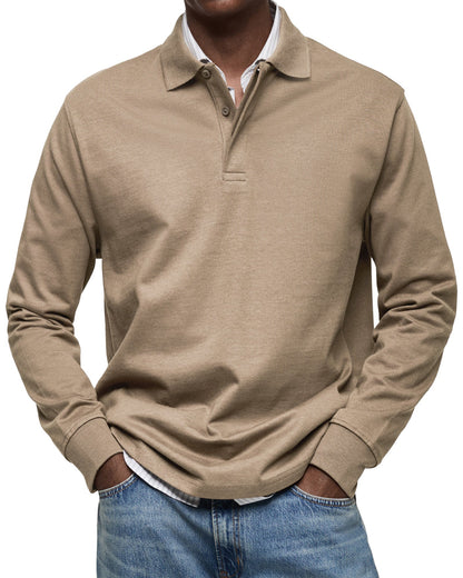 Elegantes Raffiniertes Polo Shirt mit langem Ärmel für Herren | Raffiniert -8