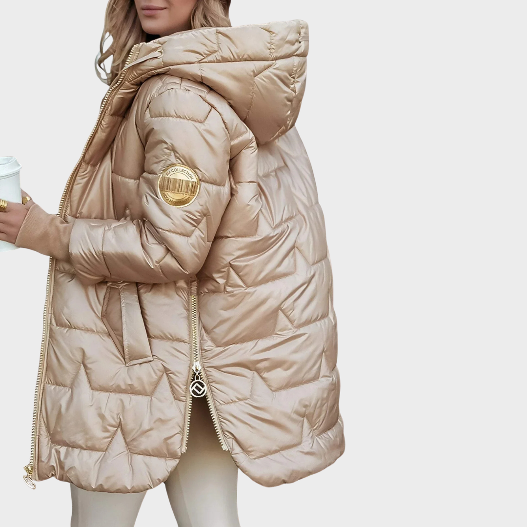 Stilvoller Hochwertiger Mantel mit Kapuze für Damen | Nolwen -5
