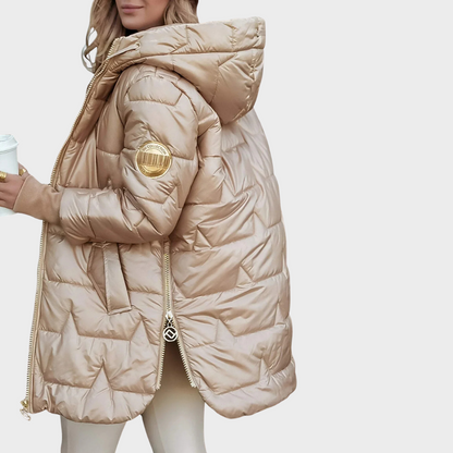 Stilvoller Hochwertiger Mantel mit Kapuze für Damen | Nolwen -5