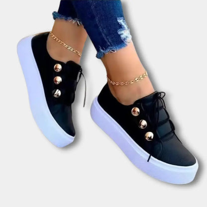 Moderner Raffinierter Sneaker mit metallischen Details für Damen | Vera -4