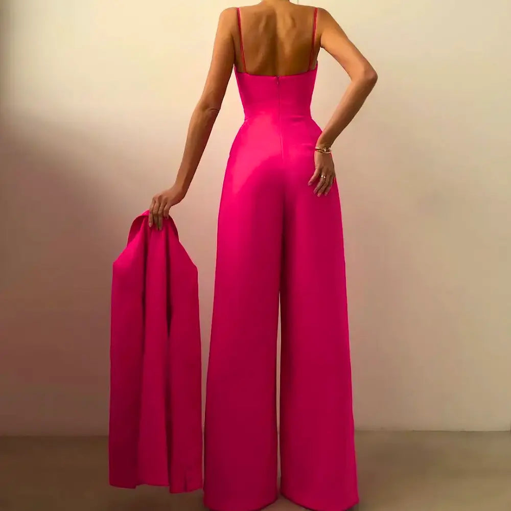 Stilvoller Premium Jumpsuit mit Strick für Damen | Ursella -4