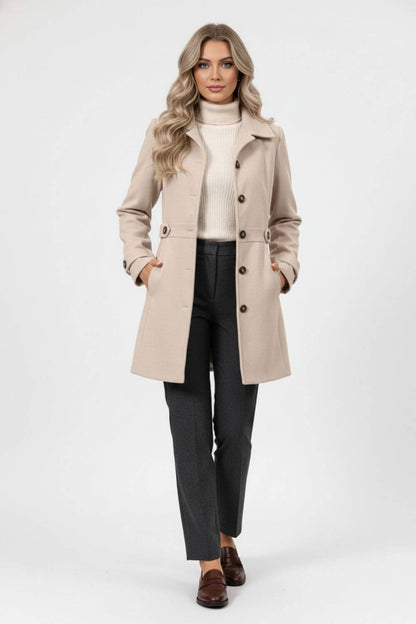 Eleganter Wintermantel Gürtel Knopfleiste für Männer | Alverine -6