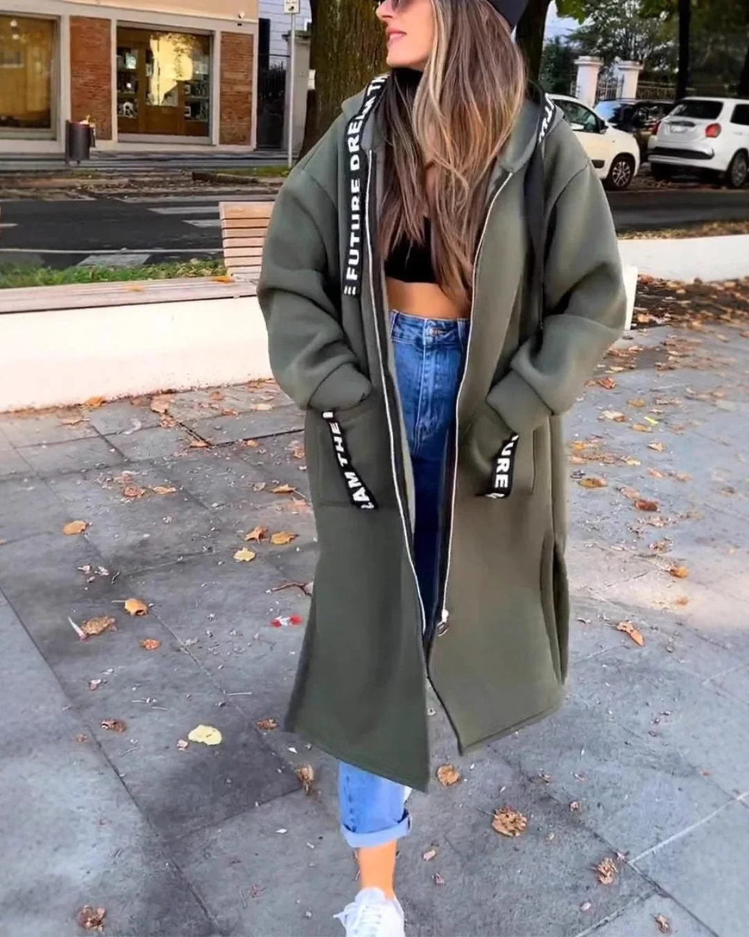 Bequemes Feines Sweatshirt mit Kapuze für Damen | Marina -3