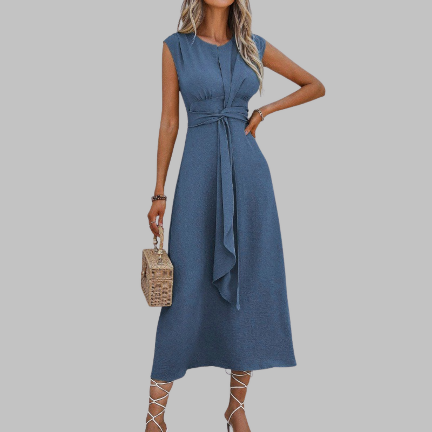Women's Sleeveless Crew Neck Maxi Dress | Selina