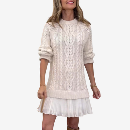 Modernes Edles Midikleid mit Plissee für Damen | Midi -1