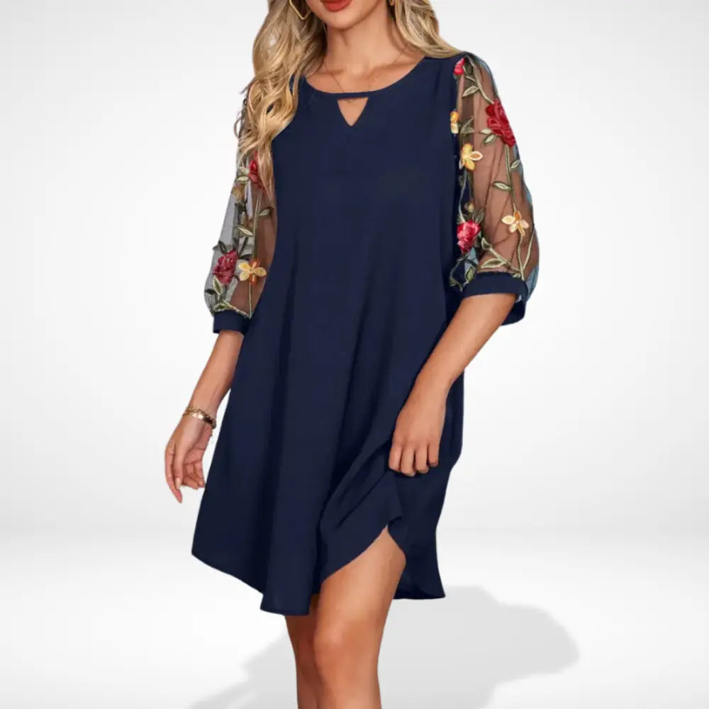 Bequemes Edles Sommerkleid mit Blumenmuster für Damen | Sonia -4