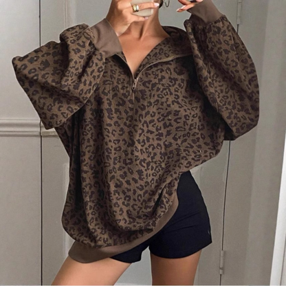 Leopard Print Sweatshirt für Damen | Alveria