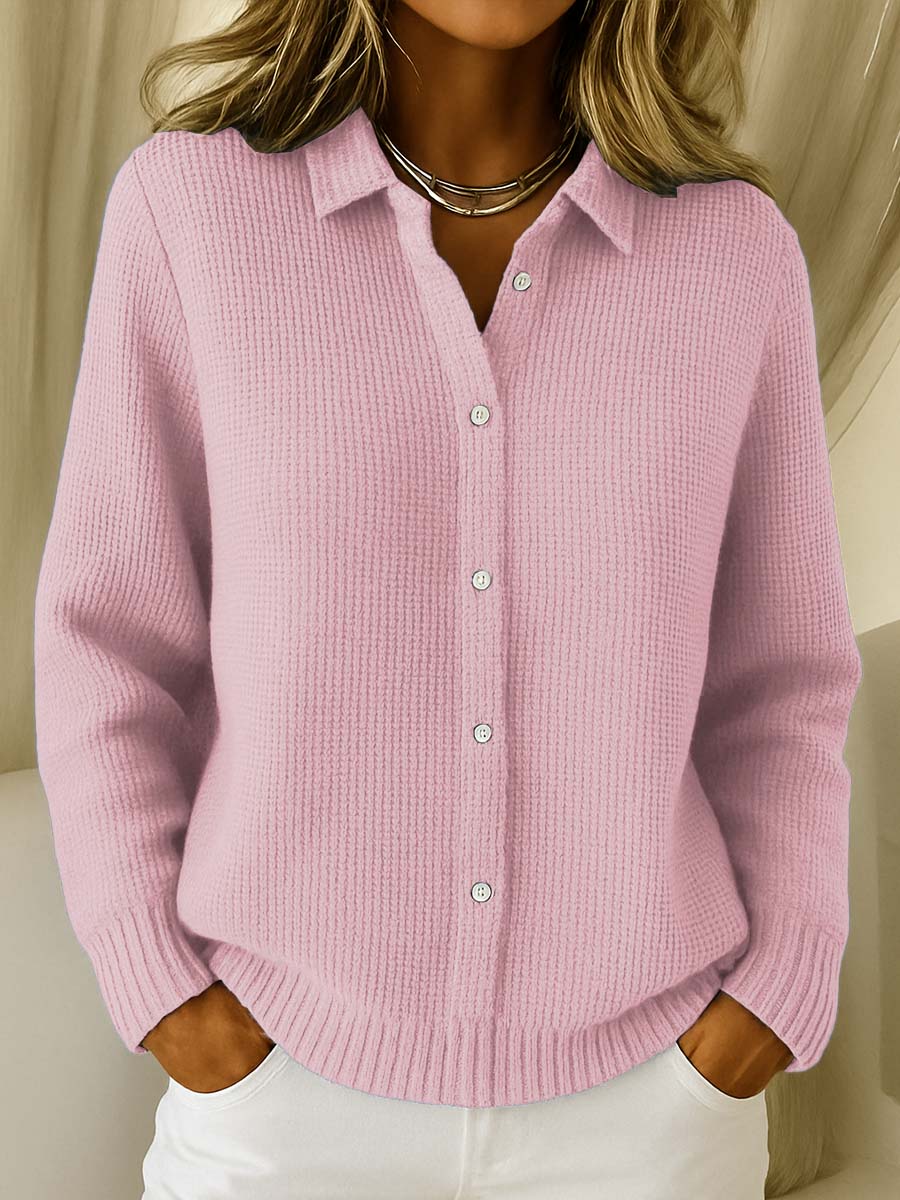 Elegante Strickjacke Kragen für Frauen | Erica -3