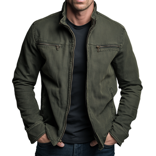 Vintage-Herren-Zipjacke im authentischen Look | Denvera