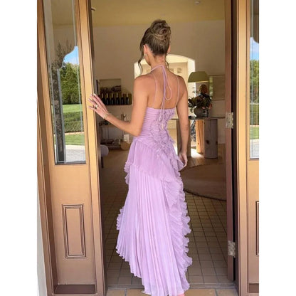 Klassisches Raffiniertes Kleid mit ärmellosem Schnitt für Damen | Kleid -6