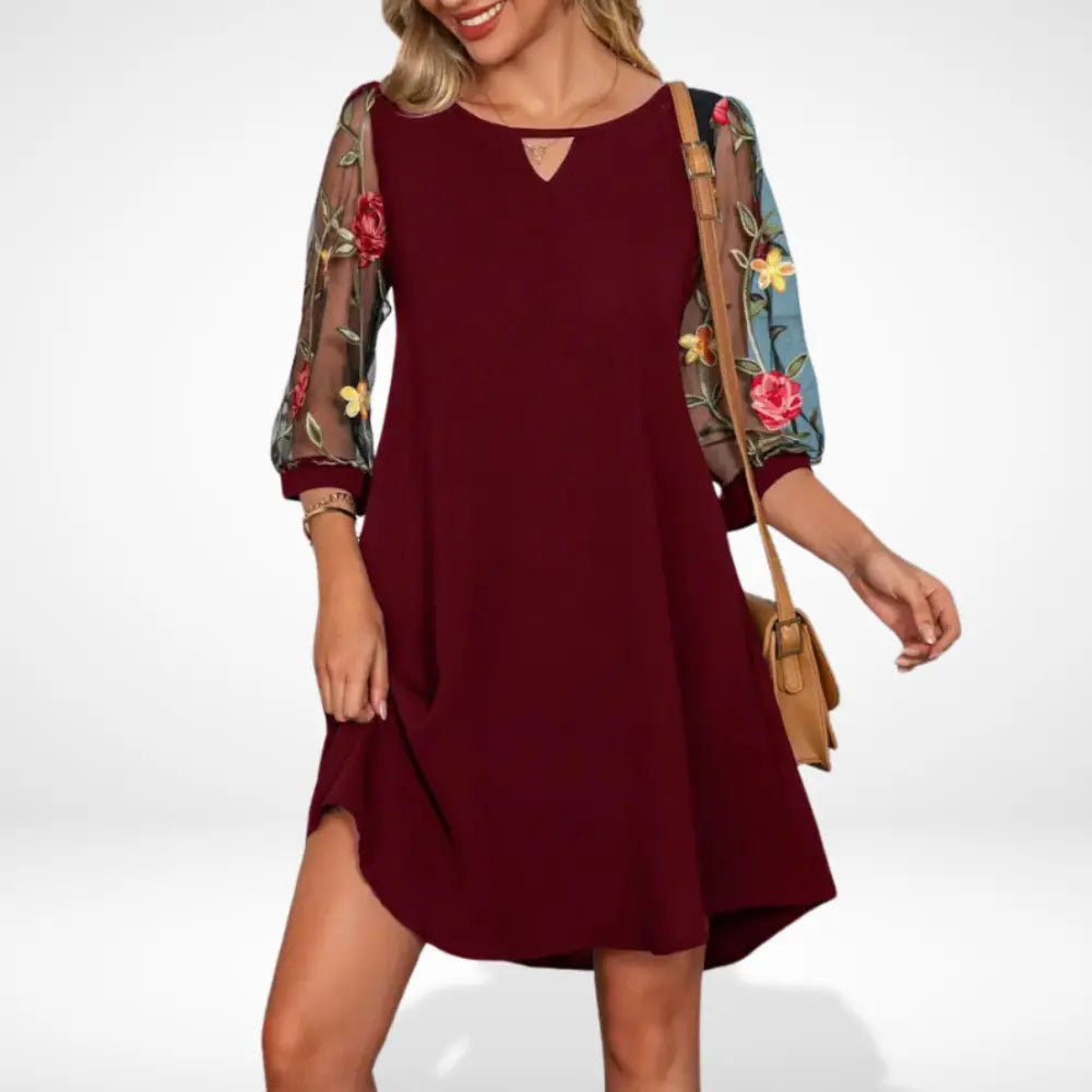 Bequemes Edles Sommerkleid mit Blumenmuster für Damen | Sonia -2