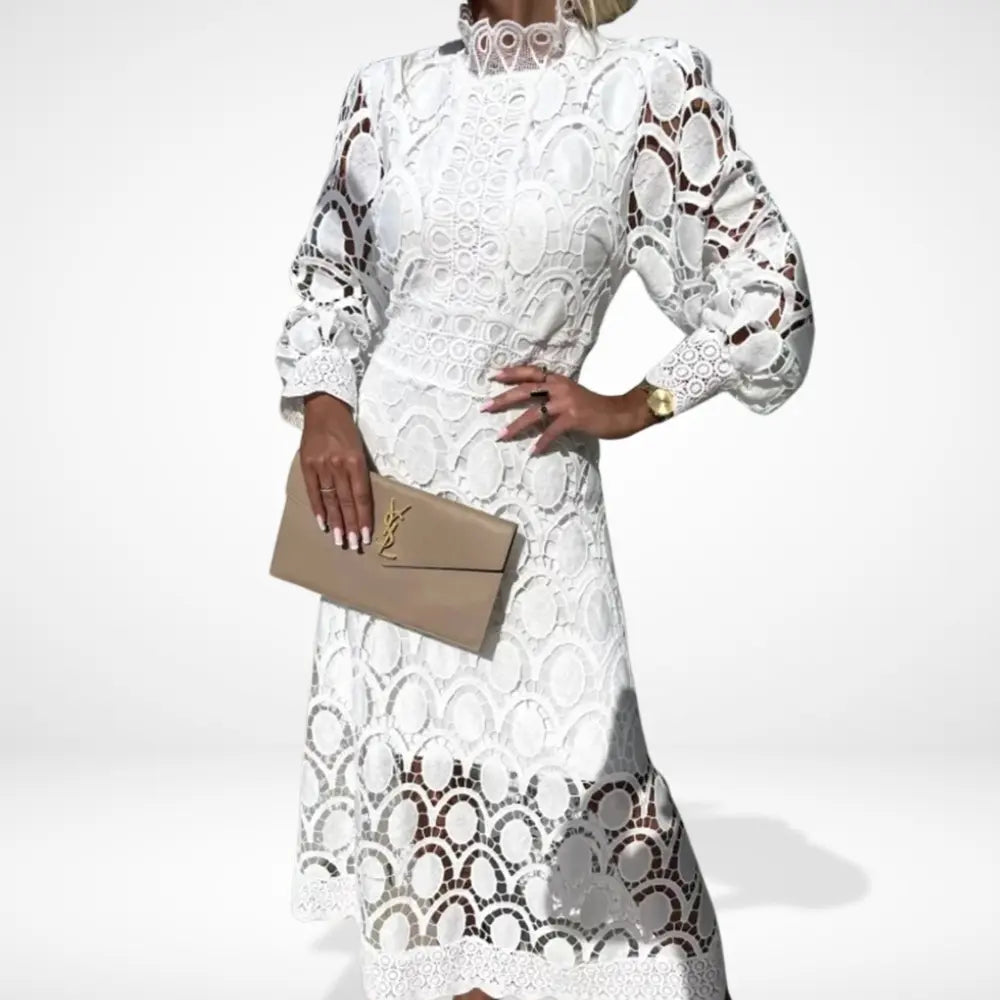 Elegantes Feines Maxikleid mit Spitze für Damen | Olivia -3