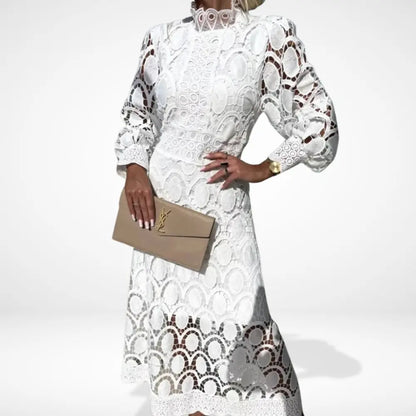 Elegantes Feines Maxikleid mit Spitze für Damen | Olivia -3